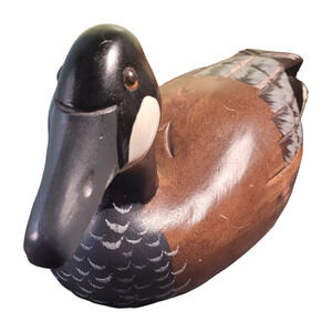 carved and painted 13"x5" decoy mallard duck 1lb 4.3 oz folk art realistic eyes